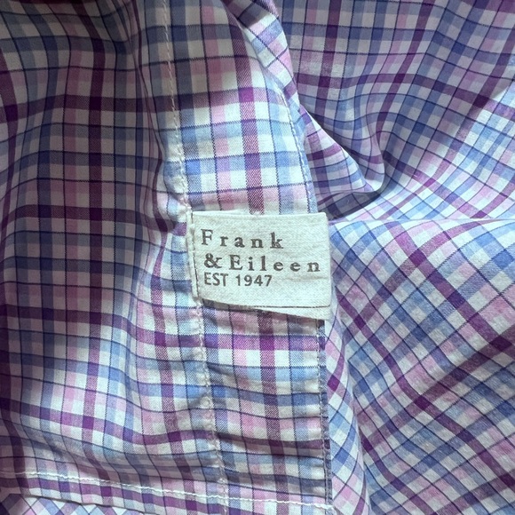 Frank & Eileen Barry Women’s Large Multicolor Checkered Shirt EUC 100% Cotten - Picture 8 of 11